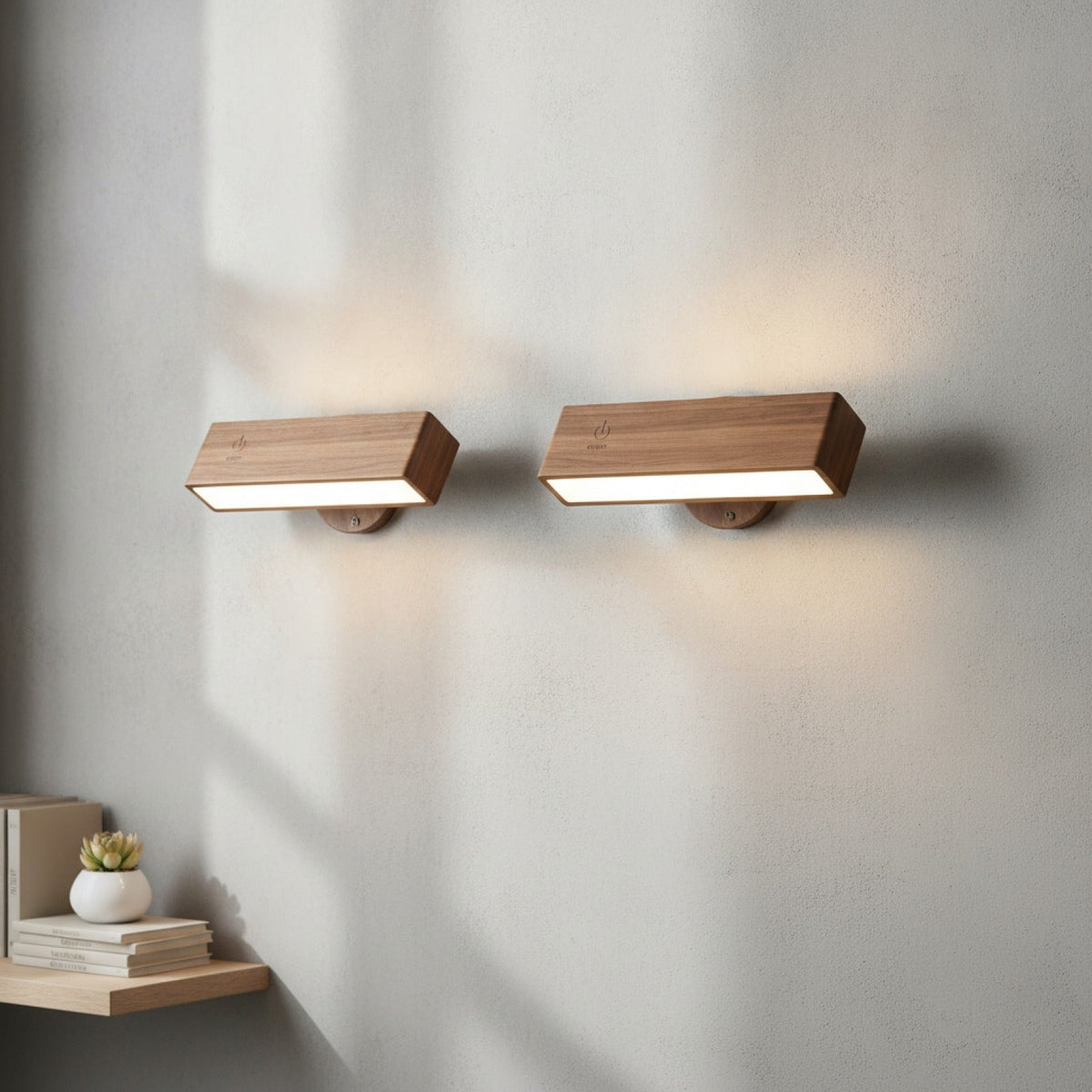 Applique Murale LED Bois Massif Rechargeable
