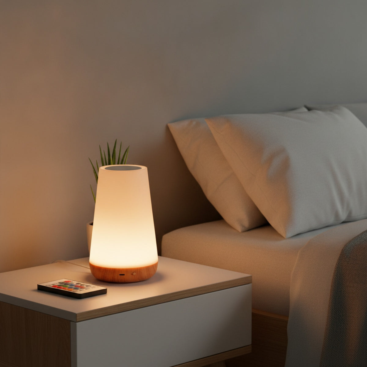 Lampe Chevet LED RGB Tactile : 13 Couleurs & USB