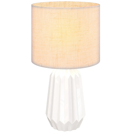 Lampe de Table Rétro Homcom Céramique & Lin