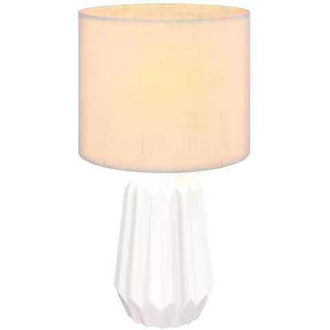 Lampe de Table Rétro Homcom Céramique & Lin