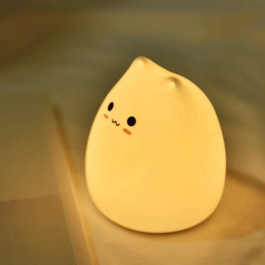 Lampe LED Chat Kawaii Tactile Silicone