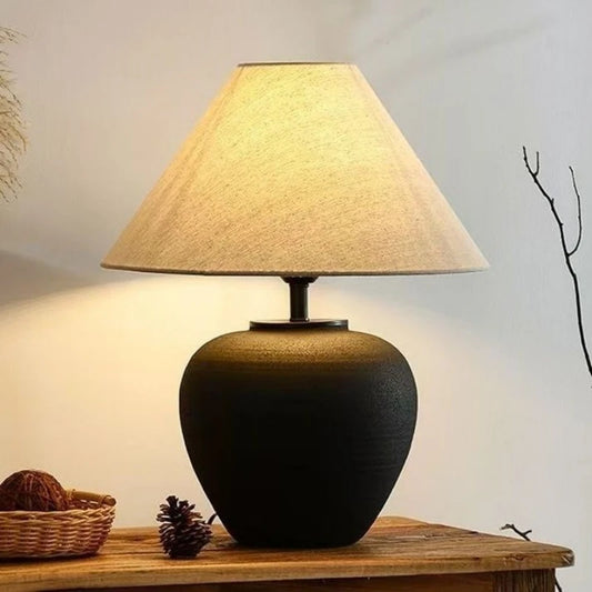 Lampe Vintage Céramique Bleue - Élégance Raffinée