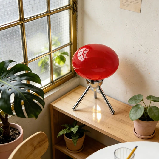 Lampe Champignon Bauhaus : Design Rétro & Ambiance Douce