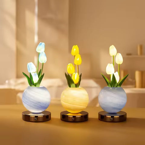 Veilleuse Tulipe LED : Ambiance Florale Douce