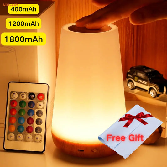 Lampe Chevet LED RGB Tactile : 13 Couleurs & USB