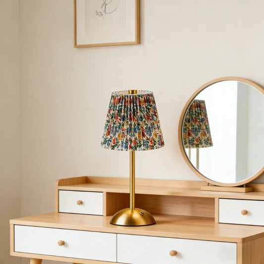 Lampe de Table Vintage Florale Laiton