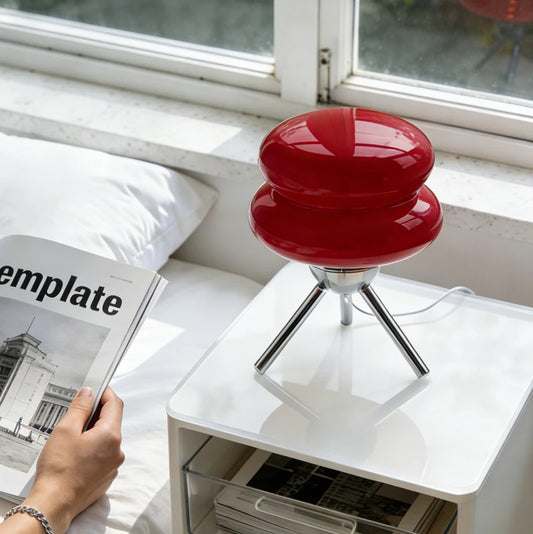 Lampe de Table Macaron Crème Design Bauhaus