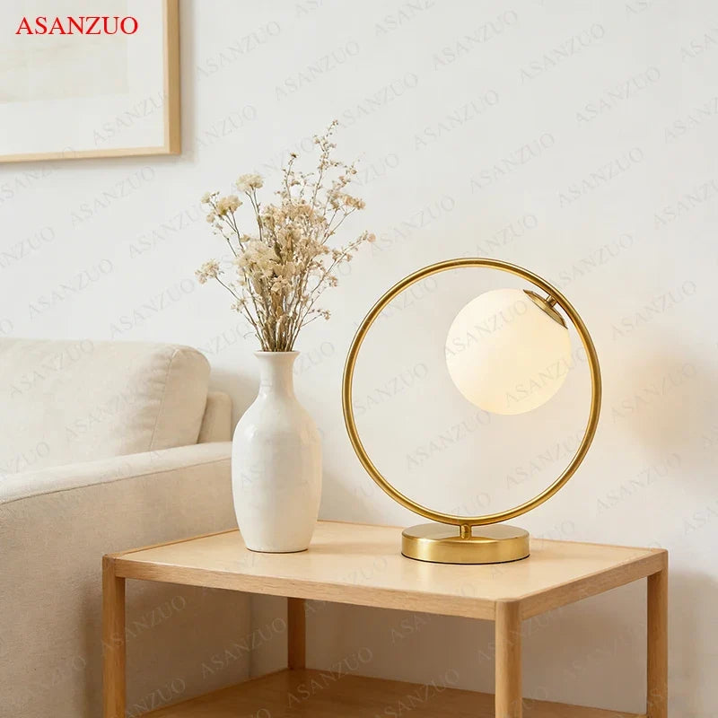 Lampe LED Laiton & Verre ASANZUO