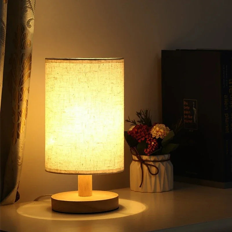 Lampe Chevet Bois USB Ambiance Douce