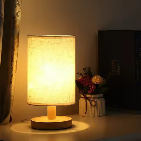 Lampe Chevet Bois USB Ambiance Douce
