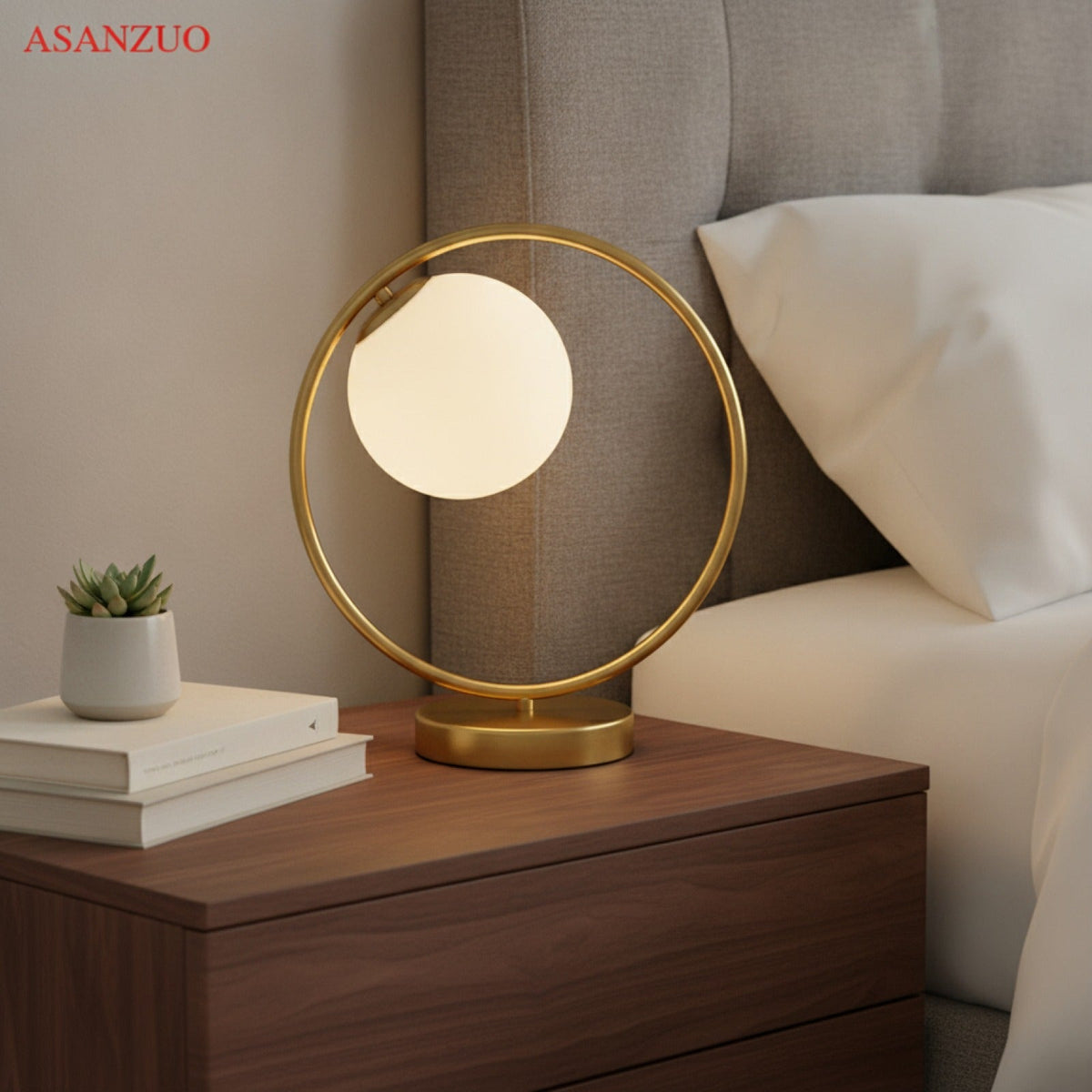 Lampe LED Laiton & Verre ASANZUO