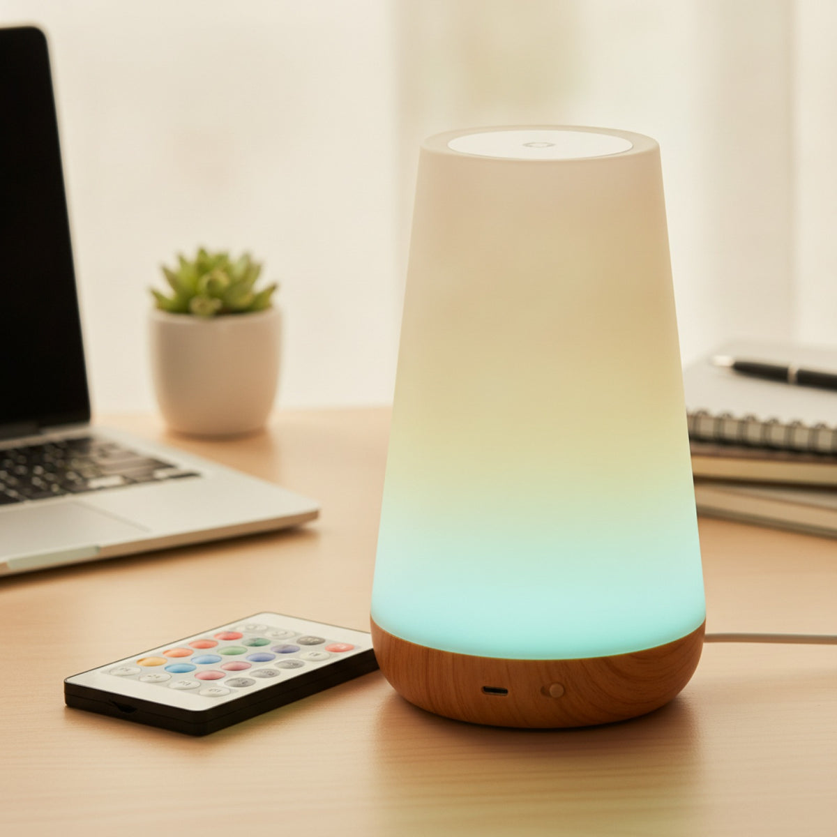 Lampe Chevet LED RGB Tactile : 13 Couleurs & USB
