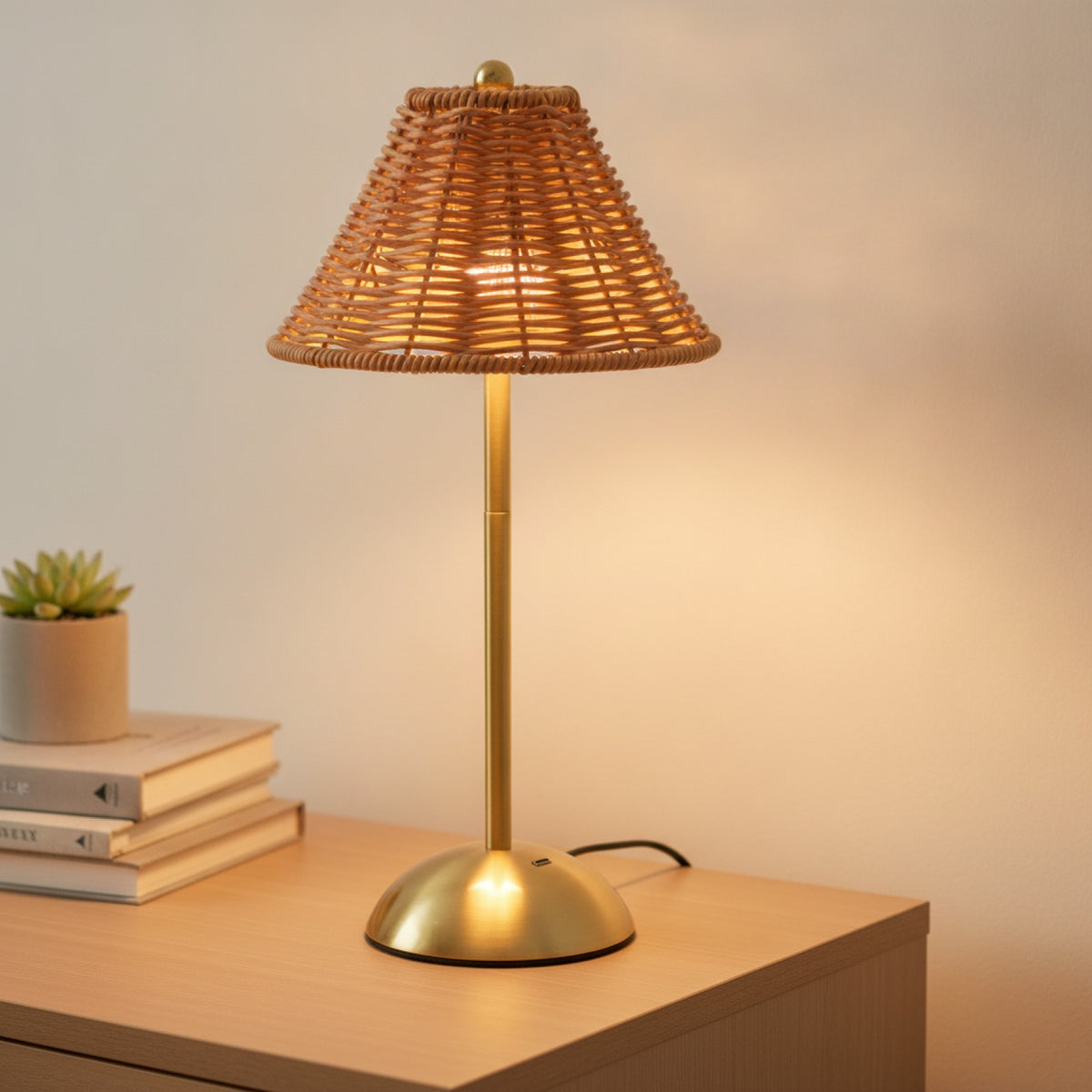 Lampe de Lecture LED Rotin Rechargeable