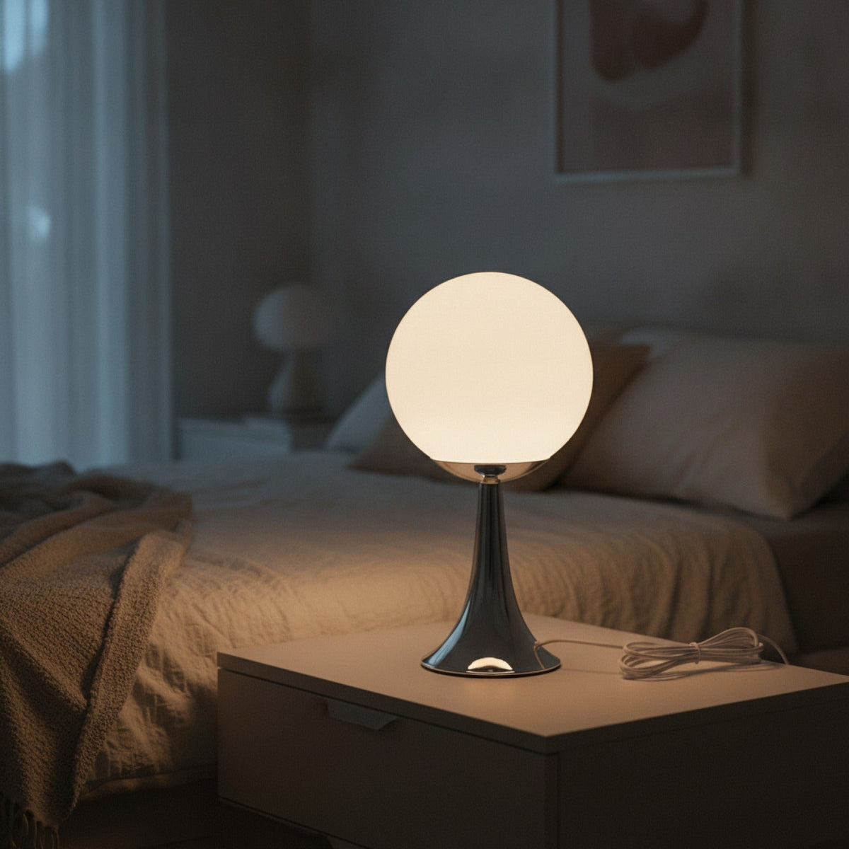 Lampe de Bureau Design Verre Scandinave