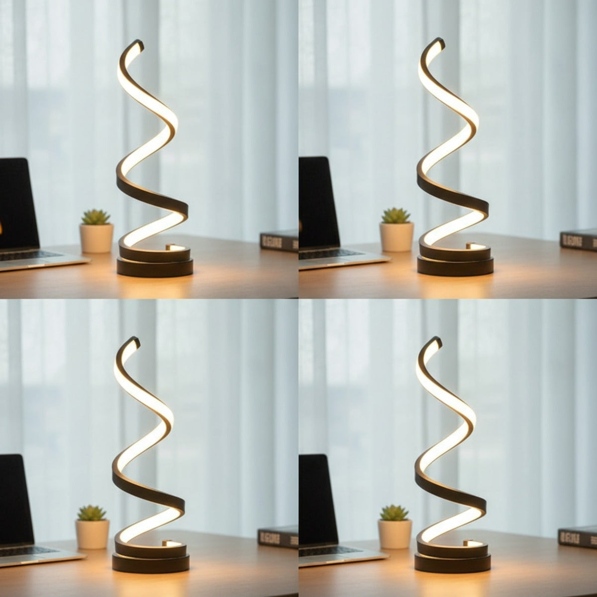 Lampe Spirale LED Design 3 Couleurs Dimmable