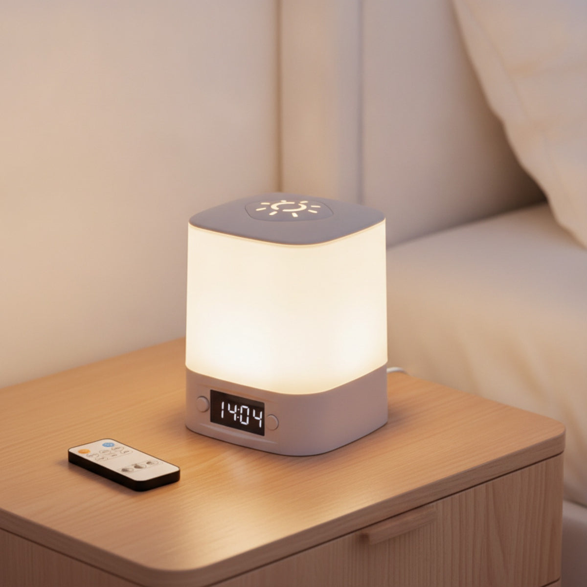 Veilleuse LED Tactile avec Horloge