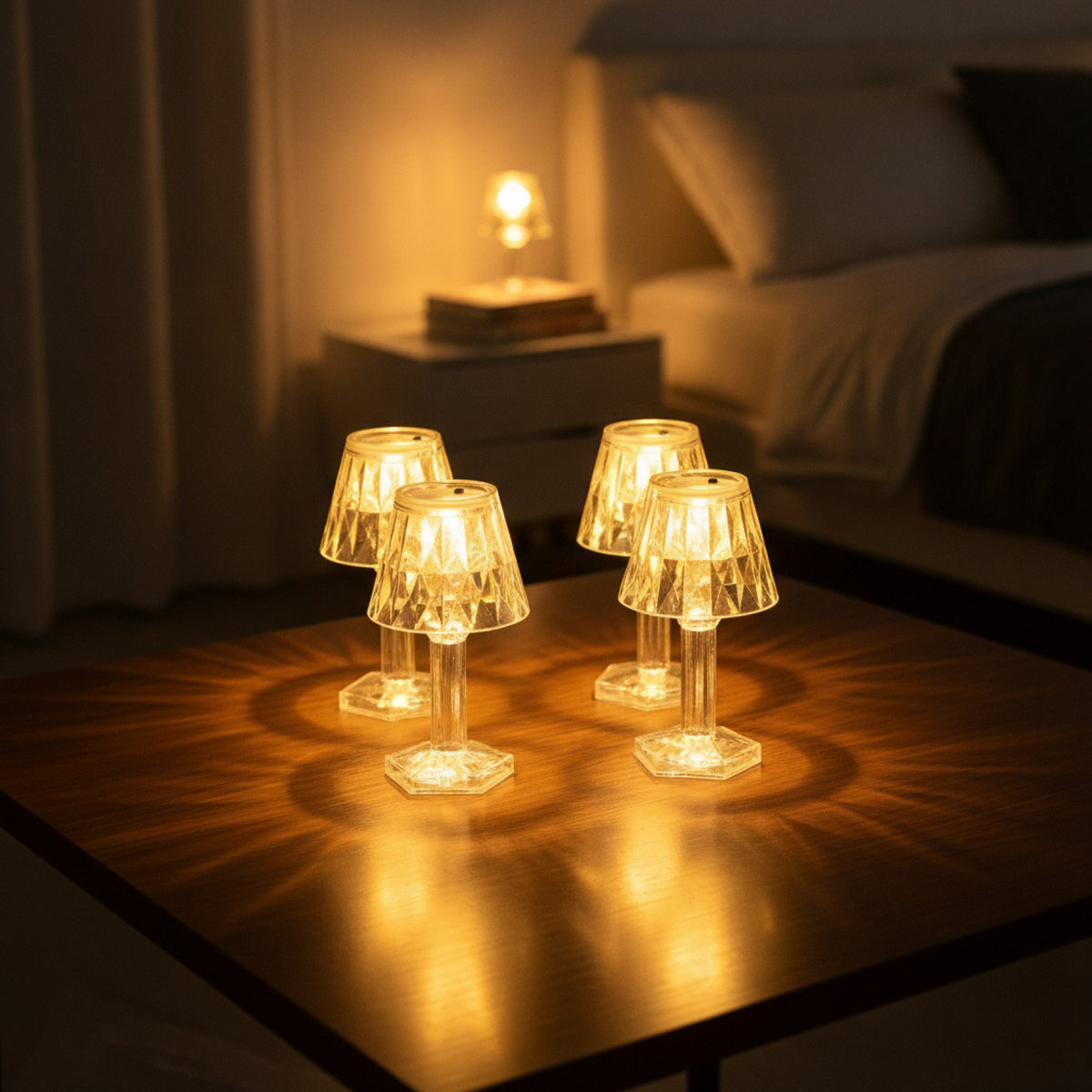 Lampe LED Cristal : Lumière Ambiante Changeante