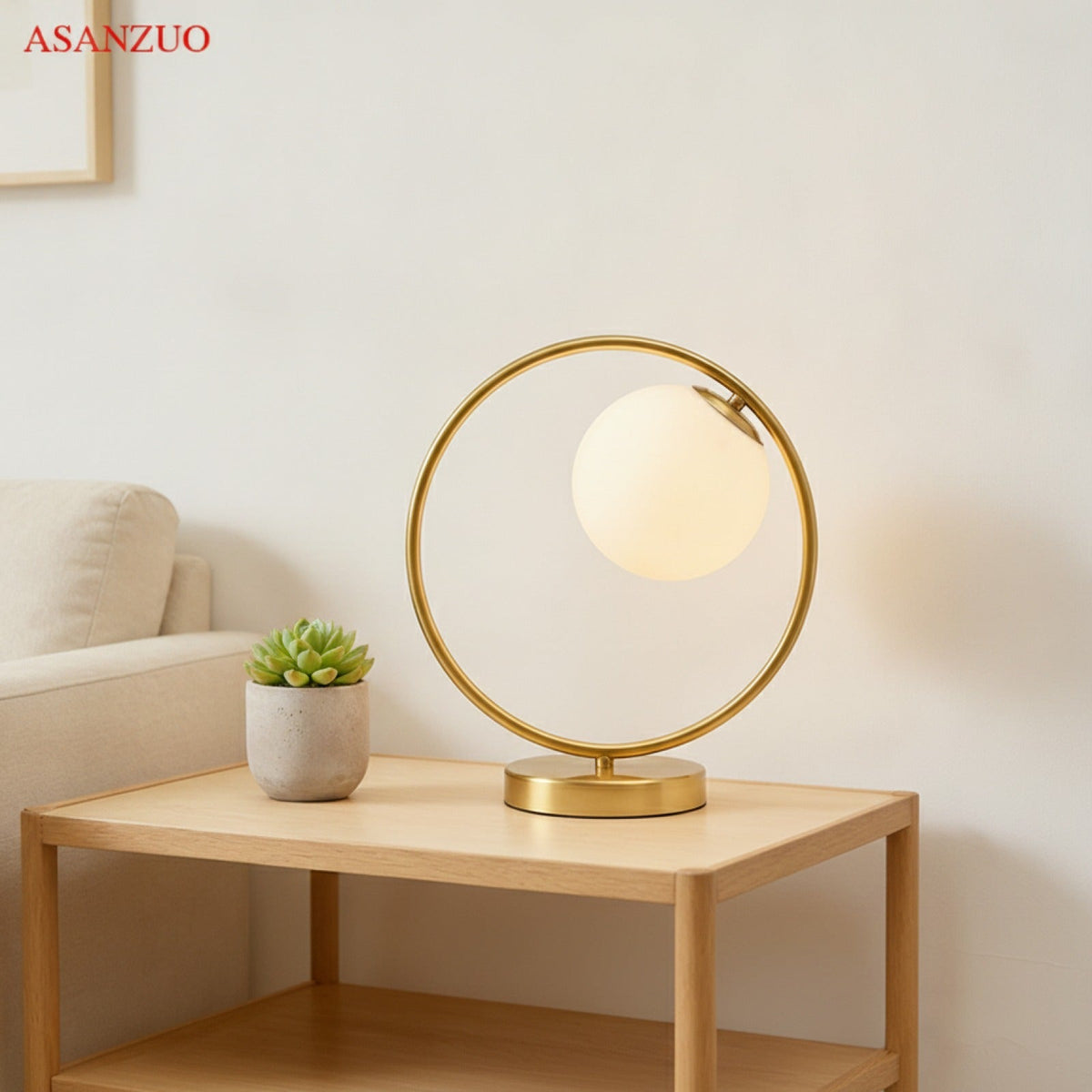 Lampe LED Laiton & Verre ASANZUO