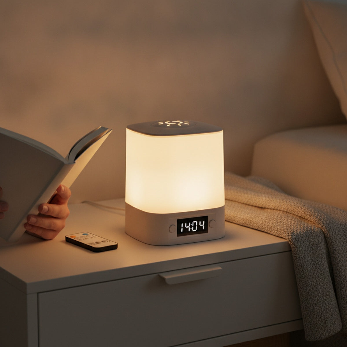 Veilleuse LED Tactile avec Horloge