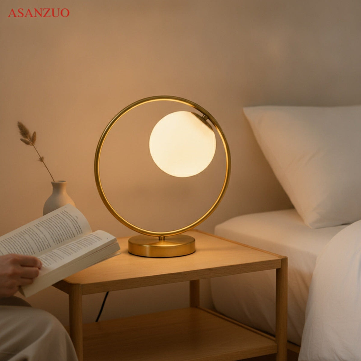 Lampe LED Laiton & Verre ASANZUO