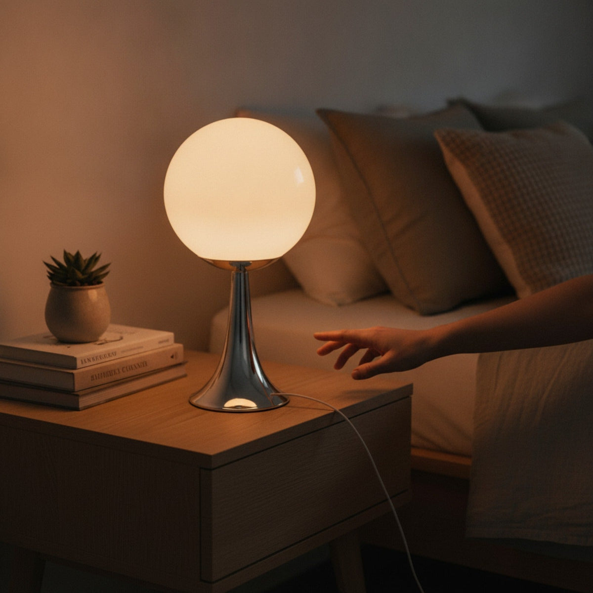 Lampe de Bureau Design Verre Scandinave