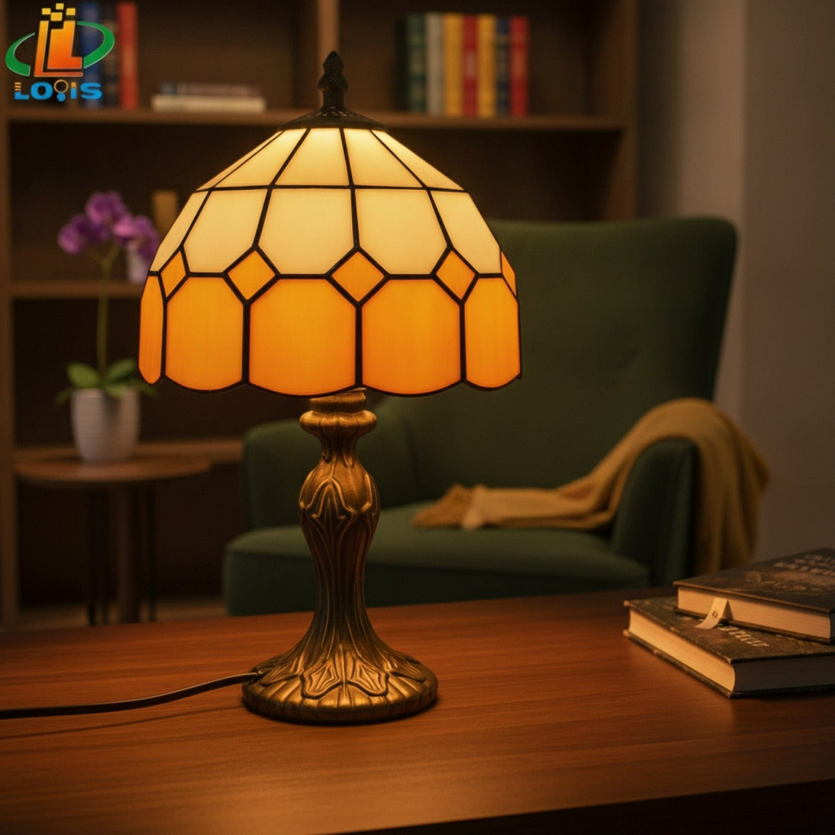 Lampe de Table Orange Scandinave Design