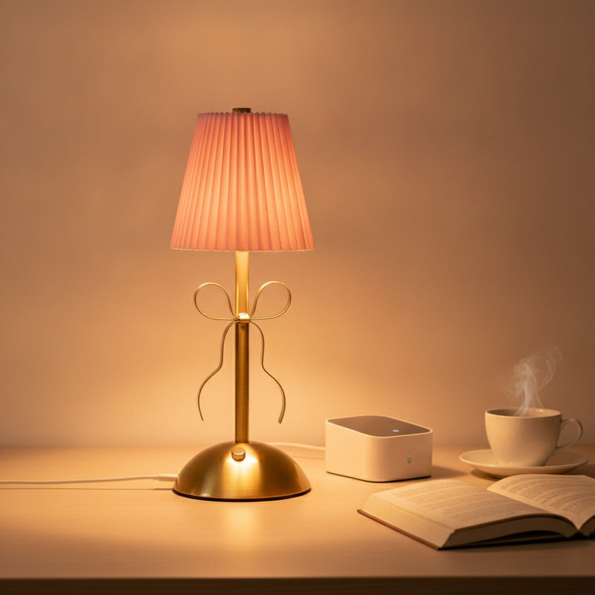 Lampe Bureau LED Rechargeable Tissu Ambiance Cosy
