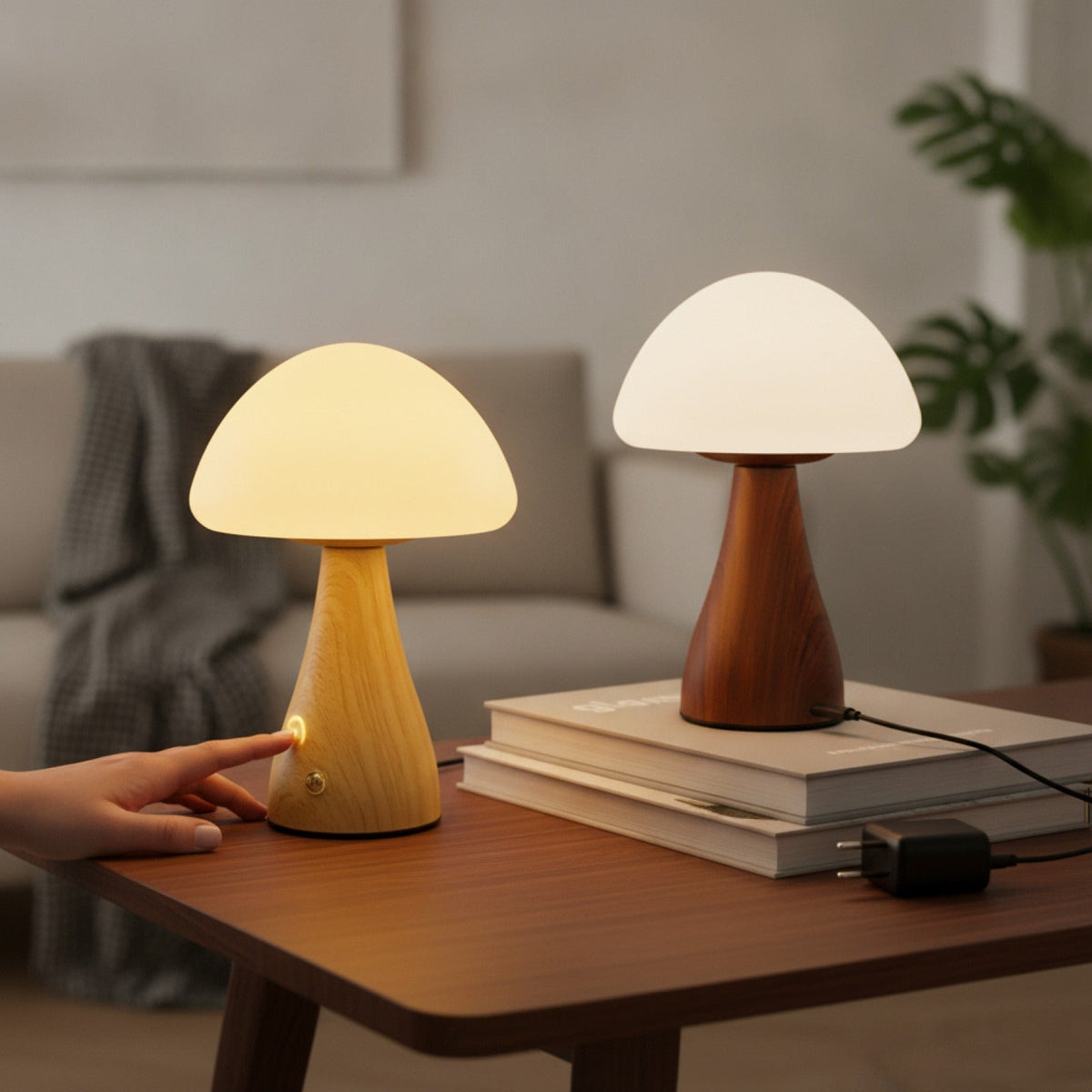Lampe Champignon Tactile Design Nordique