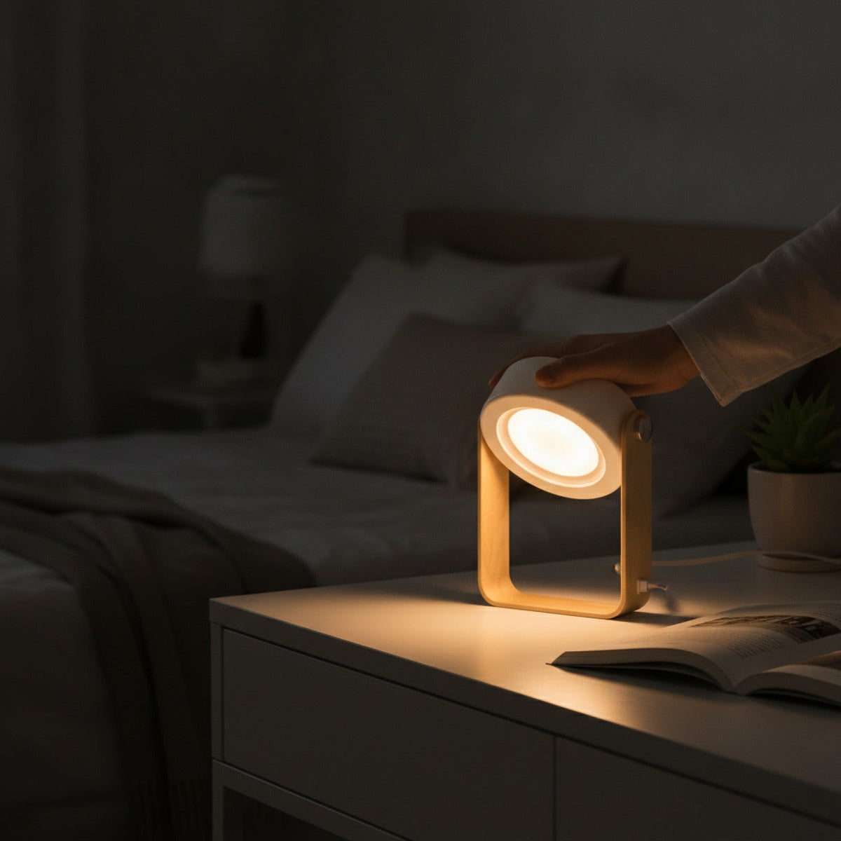 Lampe LED Pliable Bois USB