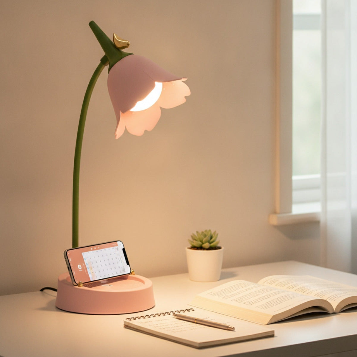 Lampe LED Rose Tactile Rechargeable