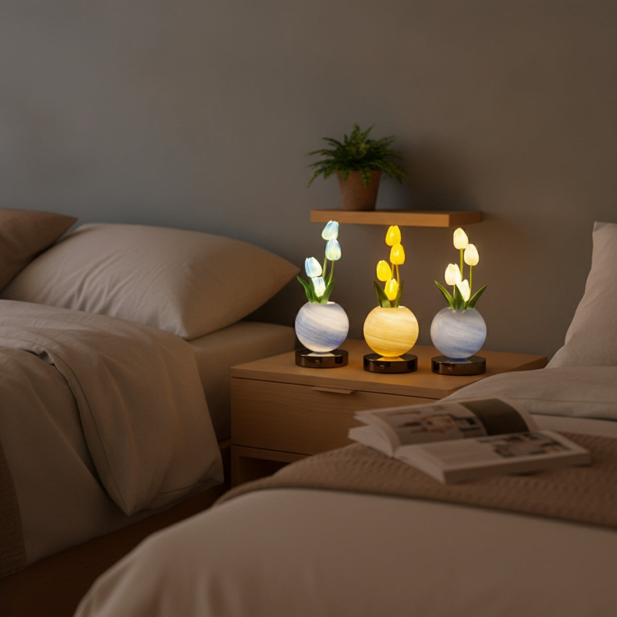 Veilleuse Tulipe LED : Ambiance Florale Douce