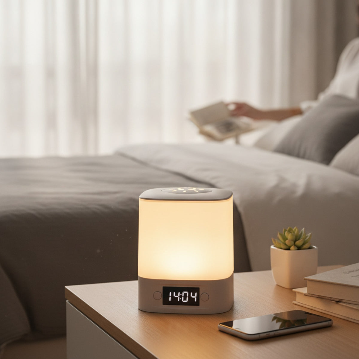 Veilleuse LED Tactile avec Horloge