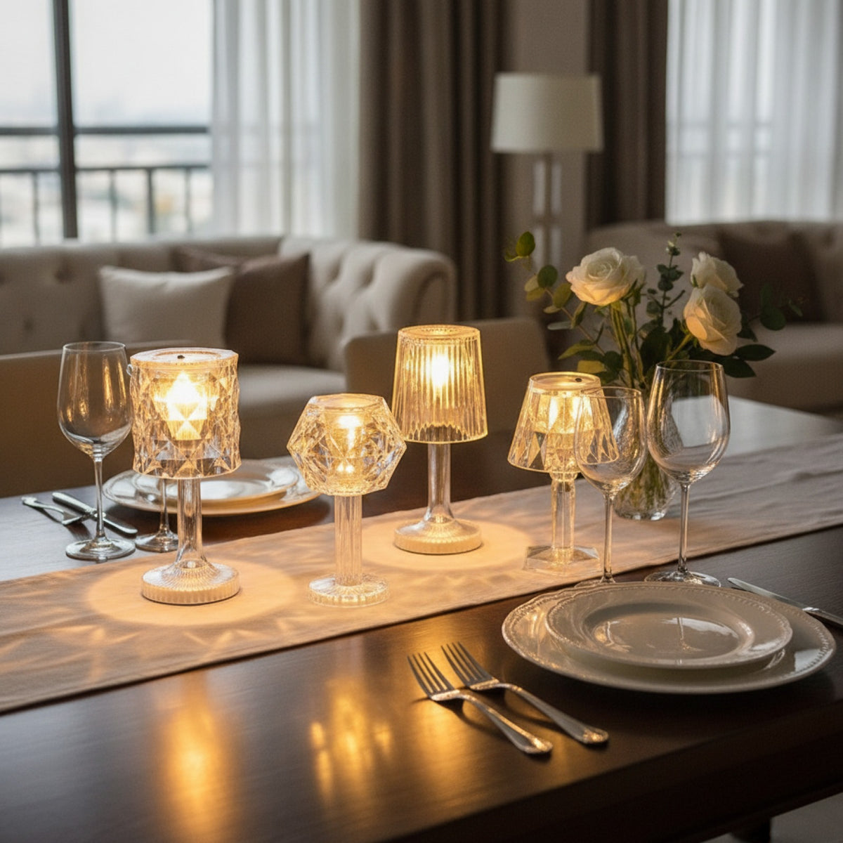 Lampe LED Cristal : Lumière Ambiante Changeante