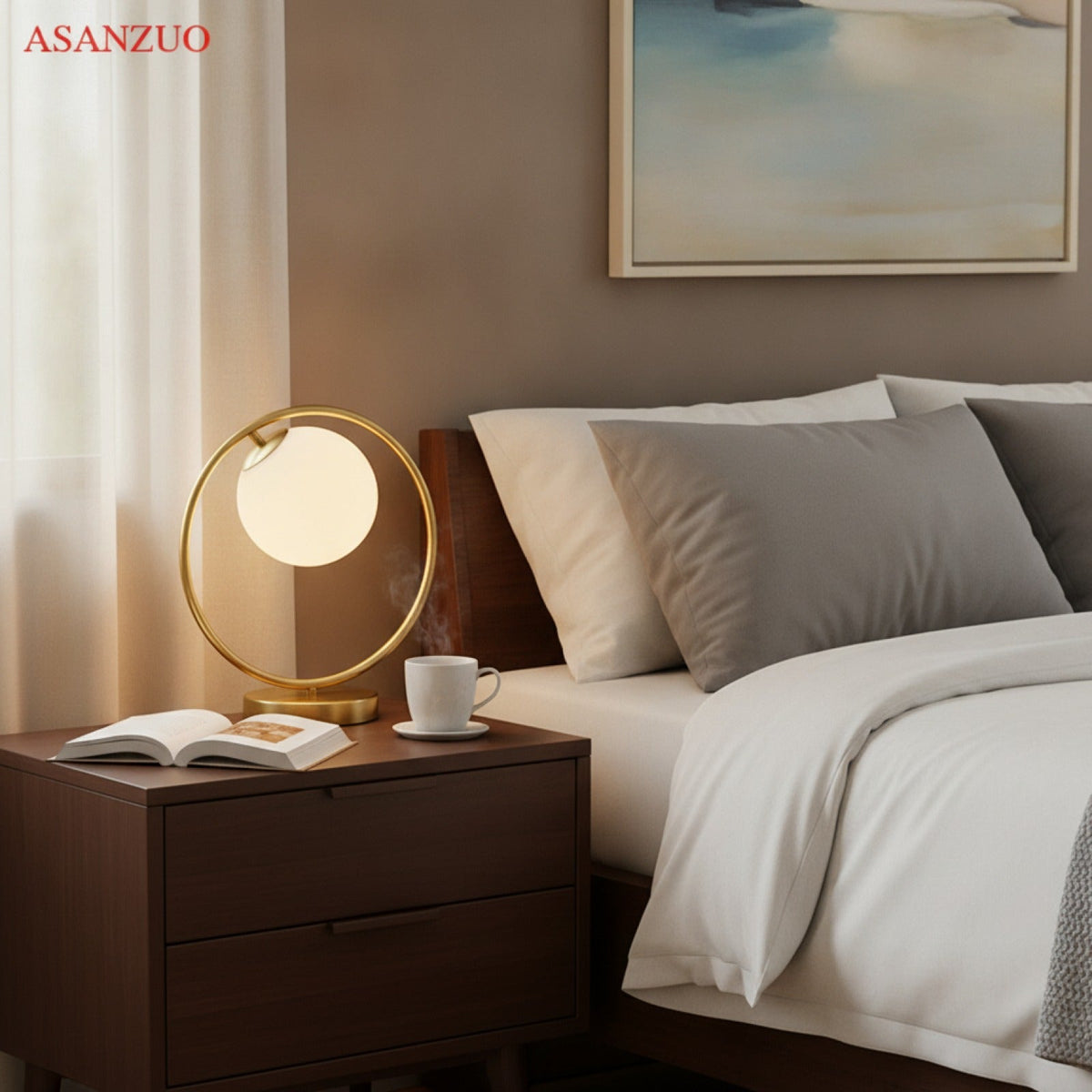 Lampe LED Laiton & Verre ASANZUO