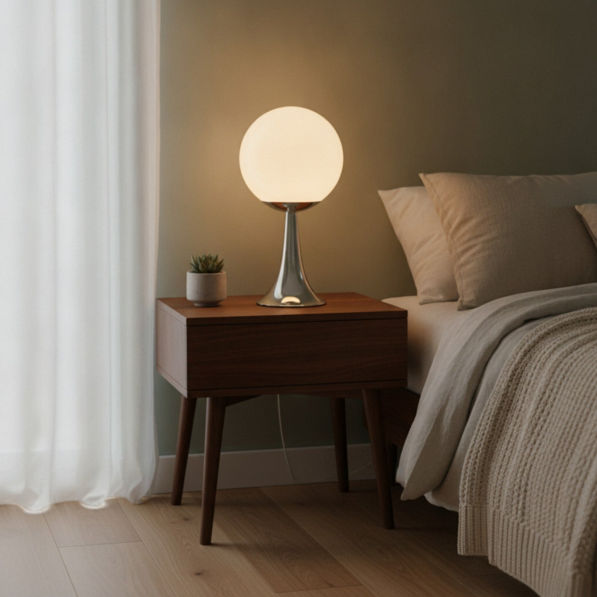 Lampe de Bureau Design Verre Scandinave