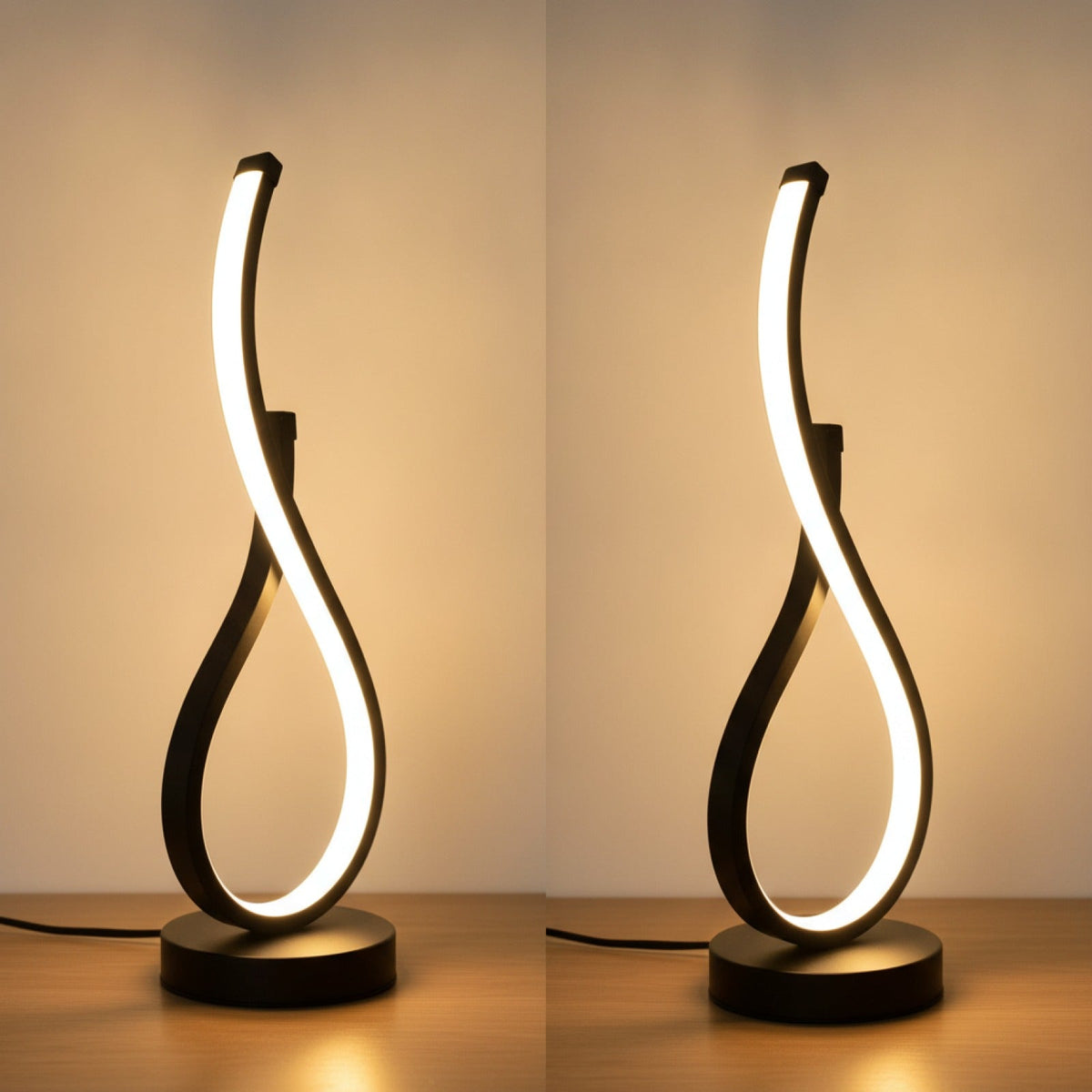 Lampe Spirale LED Design 3 Couleurs Dimmable