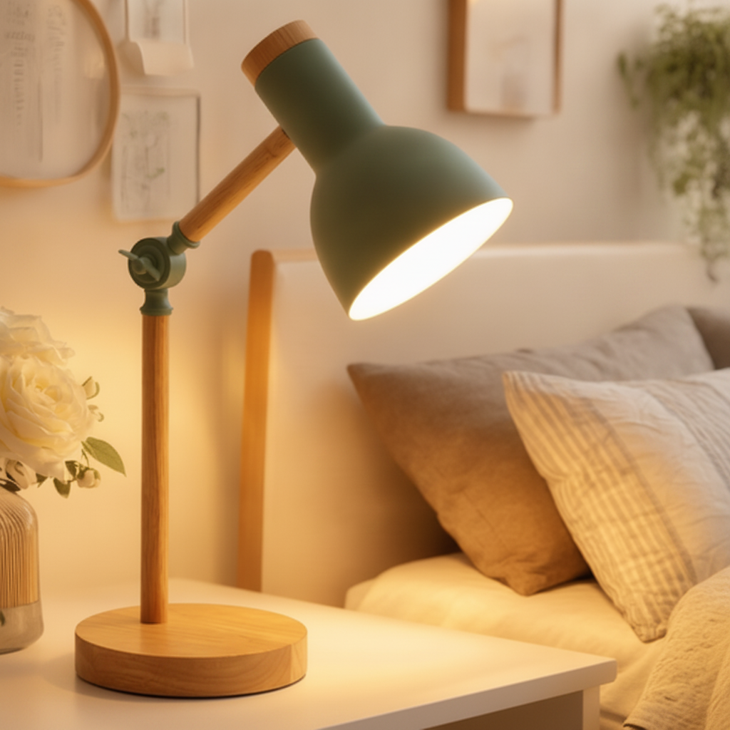 Lampe Chevet Bois LED : Ambiance Naturelle