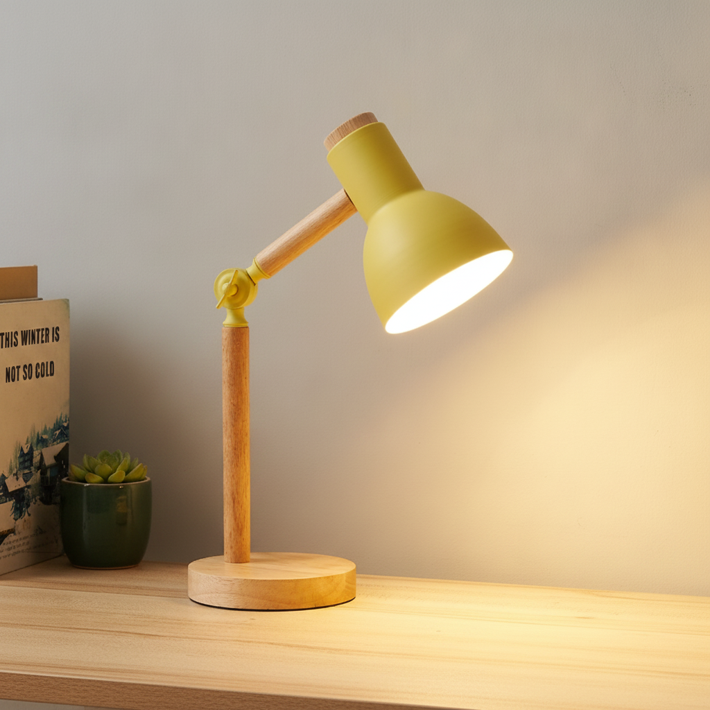 Lampe Chevet Bois LED Ambiance Cosy