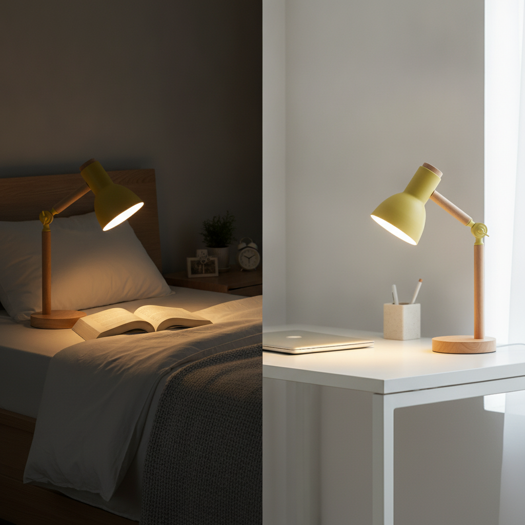 Lampe Chevet Bois LED Ambiance Cosy