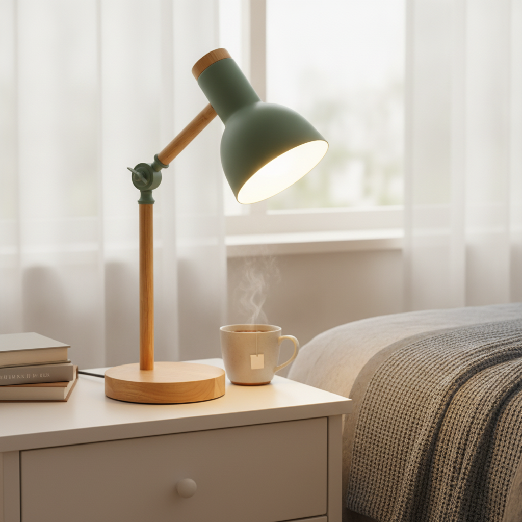 Lampe Chevet Bois LED : Ambiance Naturelle