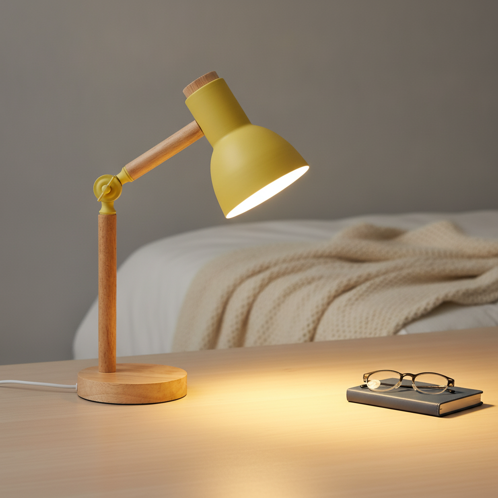 Lampe Chevet Bois LED Ambiance Cosy