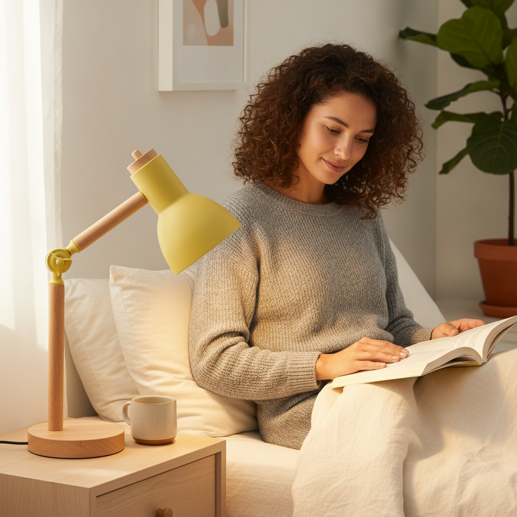 Lampe Chevet Bois LED Ambiance Cosy