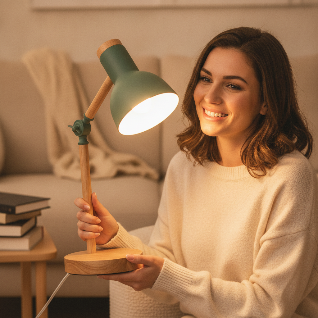 Lampe Chevet Bois LED : Ambiance Naturelle