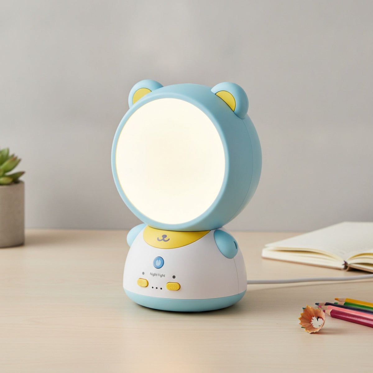 Lampe Bureau Cartoon Multifonction : Veilleuse & Taille-Crayon