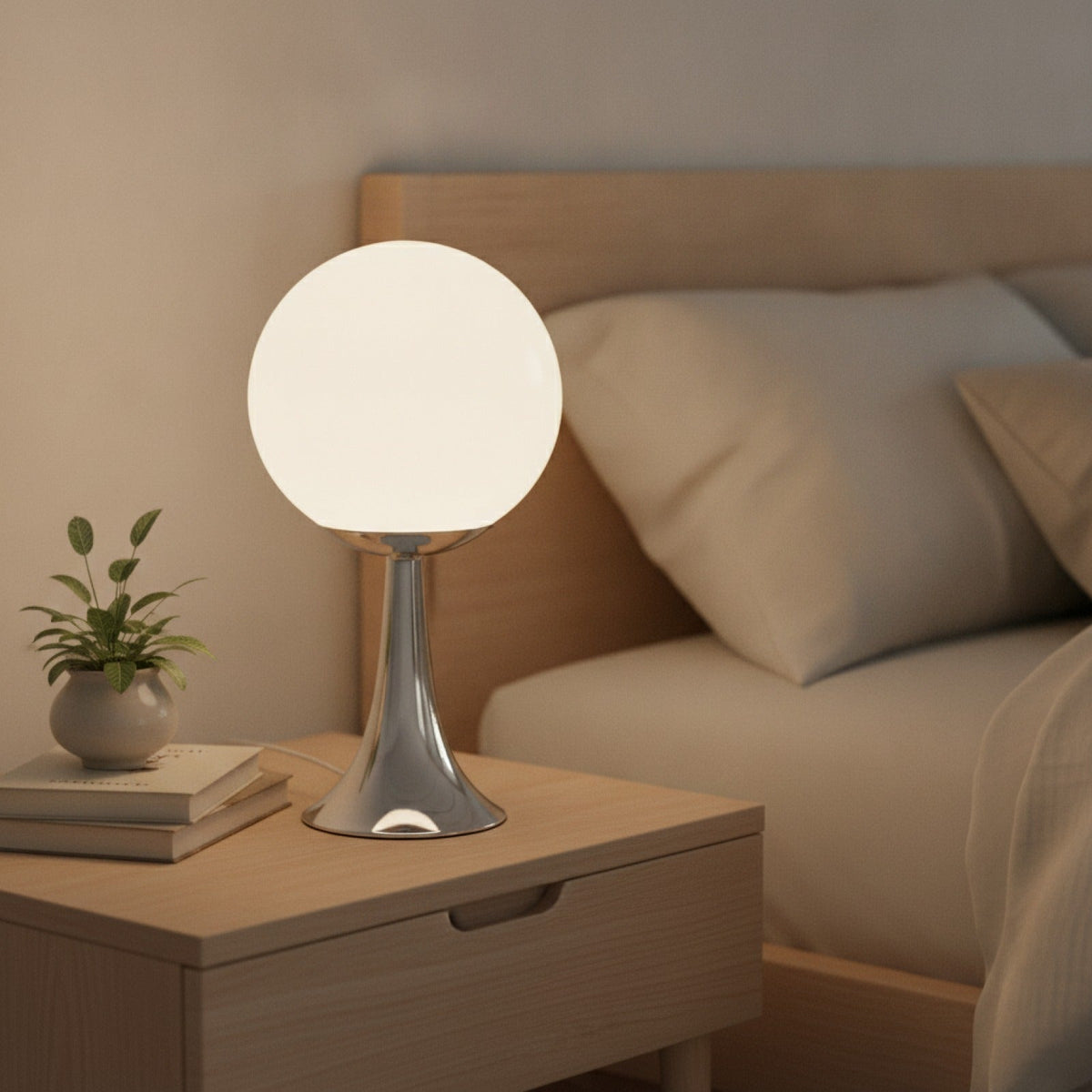 Lampe de Bureau Design Verre Scandinave