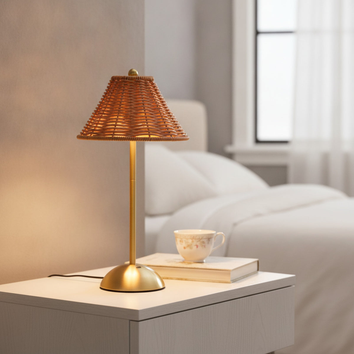 Lampe de Lecture LED Rotin Rechargeable