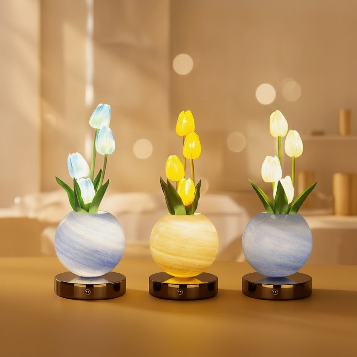 Veilleuse Tulipe LED : Ambiance Florale Douce